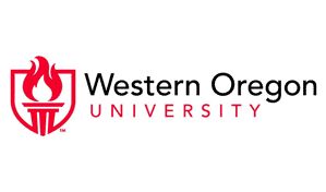 WOU logo featuring a torch